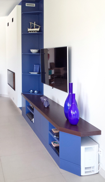 MP menuiserie meuble TV bleu