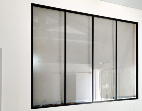 MP-Menuiserie - verrière cadre en aluminium, dimensions 2,50m x 1,80m