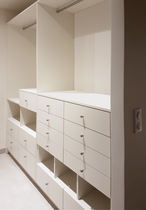 MP-Menuiserie : Dressing blanc côté gauche
